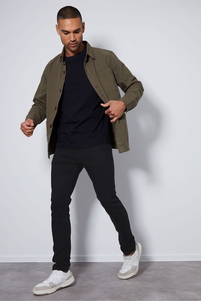 Threadbare Threadbare Men's 'Pendlebury' Skinny Fit Jeans With Stretch in Black - 3
