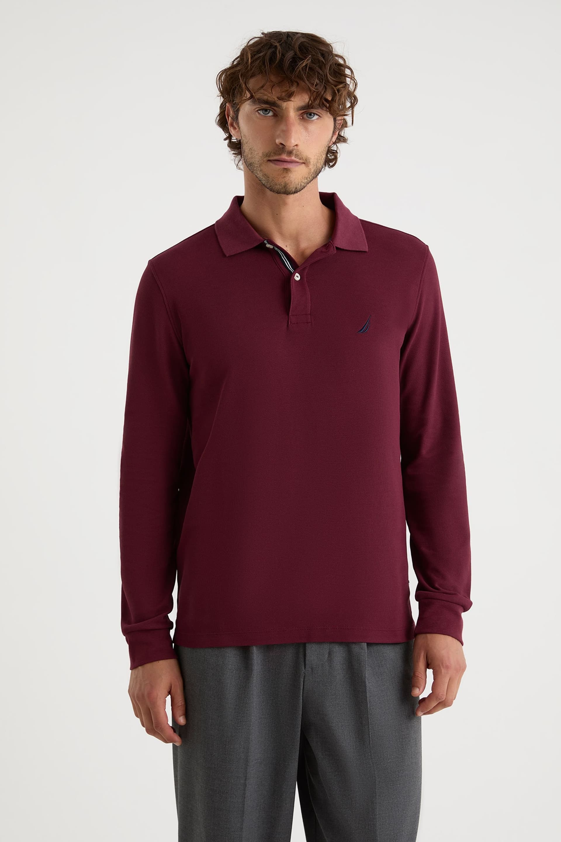 Nautica Nautica Men's Cabin Long Sleeve in Burgundy