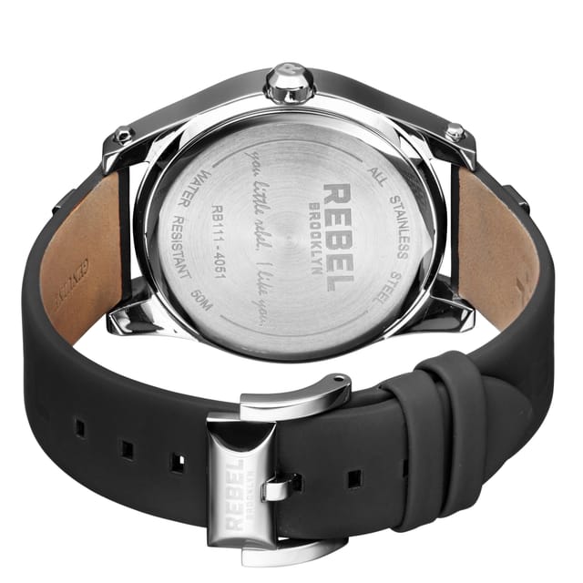 Rebel Rebel Women's Gravesend White Dial Leather Watch in Black - 2