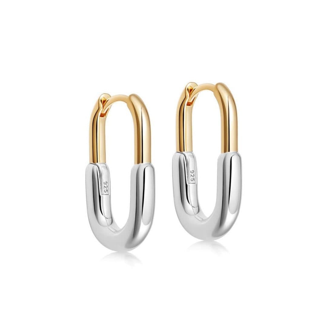 Gold Trip Gold Trip Women's Two Tone U Hoops