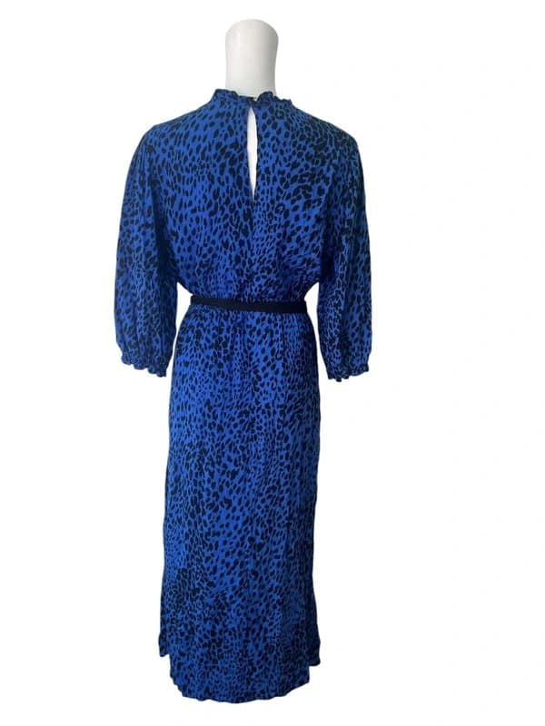 New Look New look fit & flare dress size medium 14 blue belt high womens new eu42 rrp £26