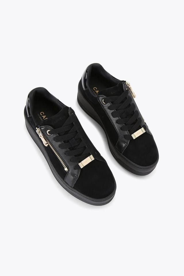 Carvela Carvela Women's 'Connected Zip' Suede Trainers in Black - 2
