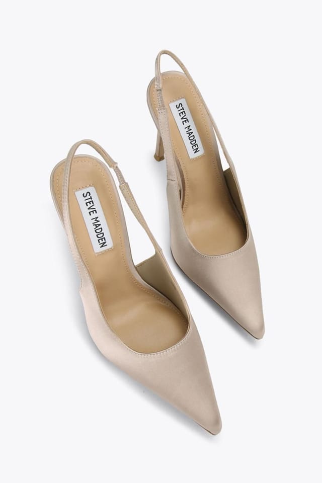 Steve Madden STEVE MADDEN Women's 'Reyes Tus' Fabric Heels in Taupe - 2