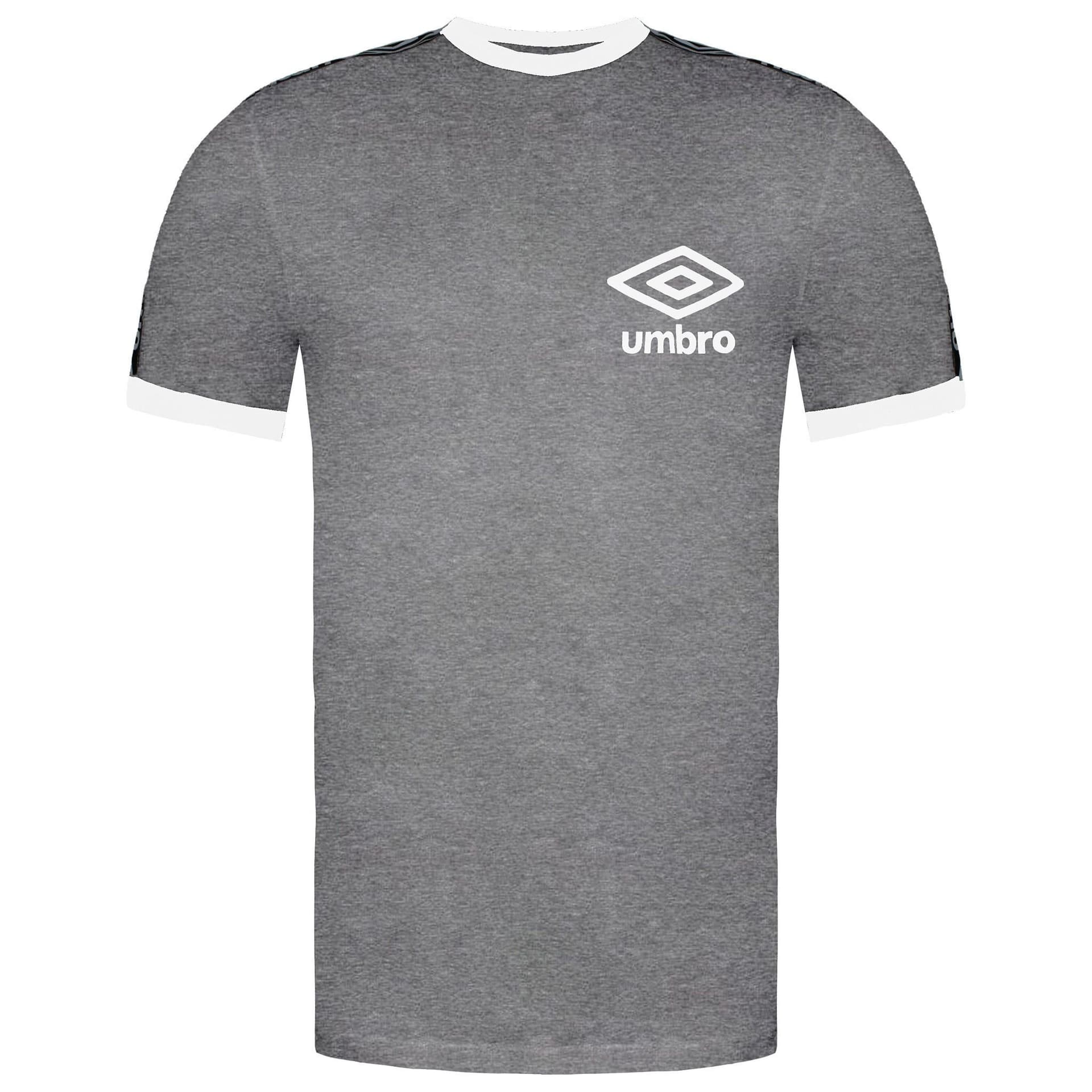 Umbro Umbro Men's Taped Ringer Grey T-Shirt