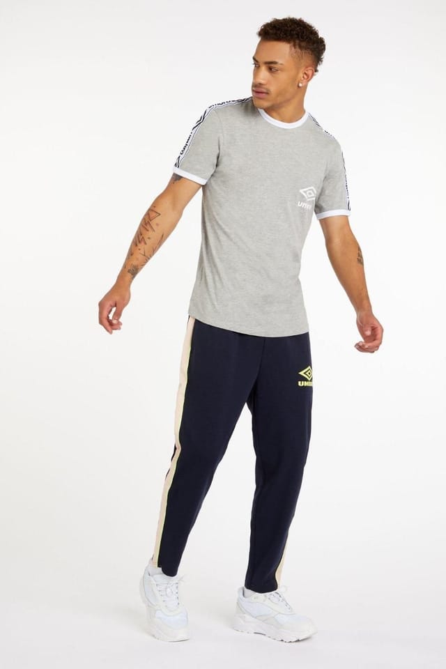 Umbro Umbro Men's Taped Ringer Grey T-Shirt - 3