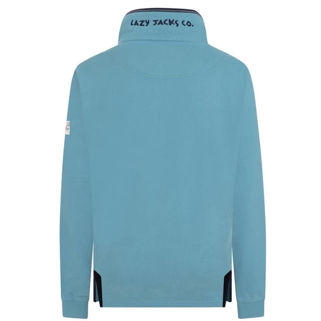 Lazy Jacks Lazy Jacks Men's Quarter Zip Sweatshirt in Aqua - 3