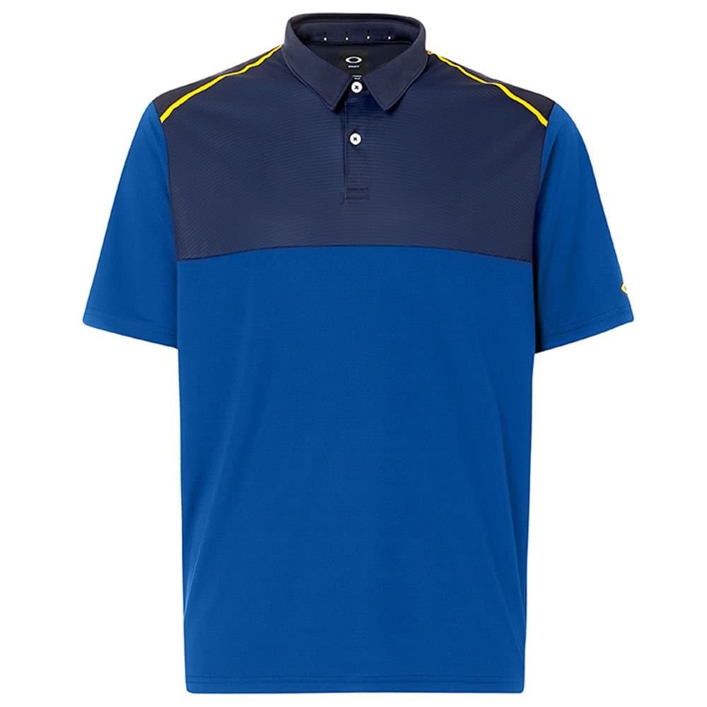 Oakley Oakley Men's Colour Block Grey Blue Golf Polo Shirt