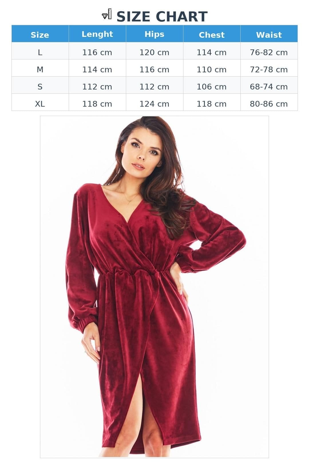 Love Lace Love Lace Women's Velour Envelope Evening Dress with Flared Sleeves in Burgundy - 4