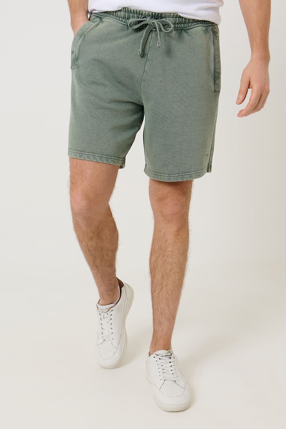 Saltwell Saltwell Men's Drawstring Cotton Sweat Shorts in Green