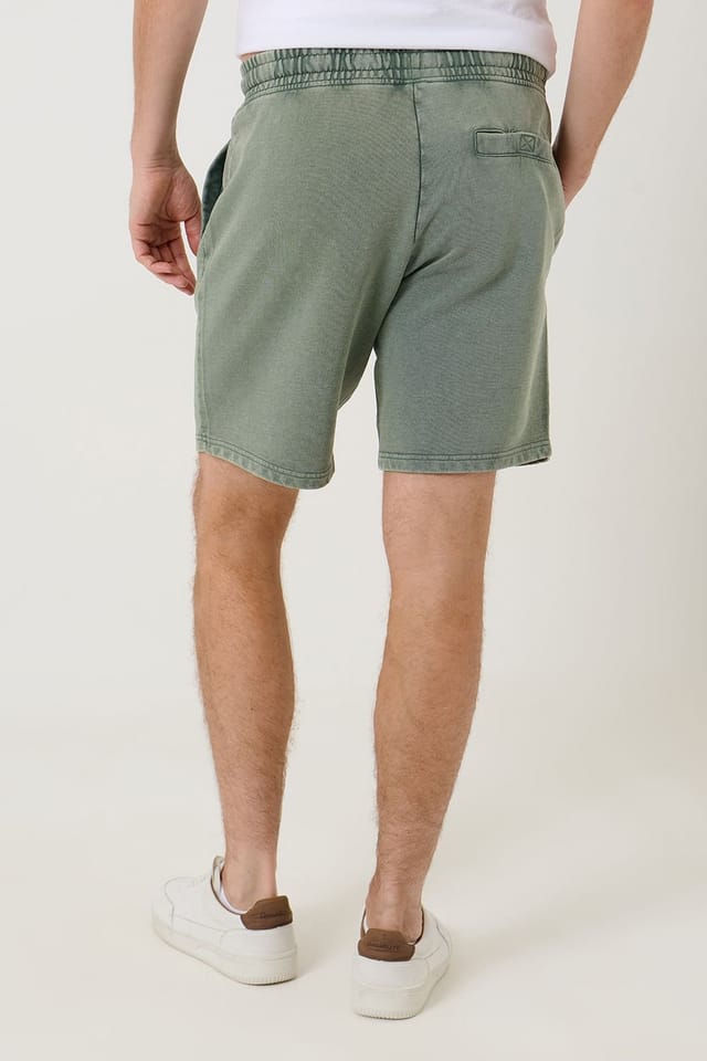 Saltwell Saltwell Men's Drawstring Cotton Sweat Shorts in Green - 2