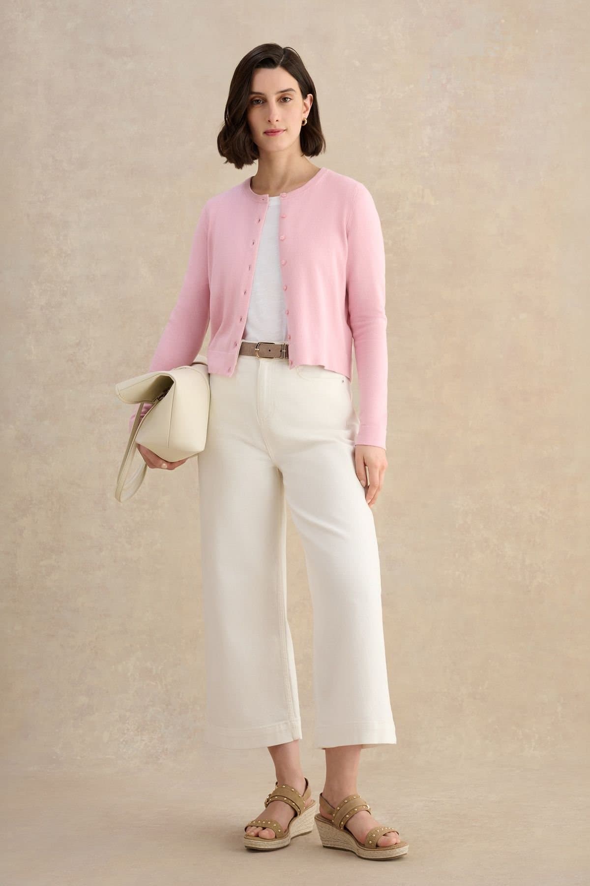 Hobbs London Hobbs London Women's Michelle Knit Cardigan in Baby Pink