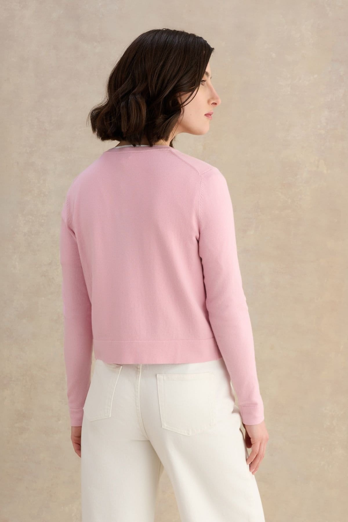 Hobbs London Hobbs London Women's Michelle Knit Cardigan in Baby Pink - 4