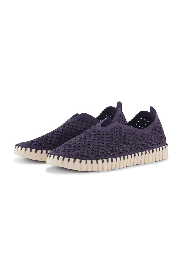 ILSE JACOBSEN Ilse Jacobsen Women's Tulip Laser Cut Out Shoe Dark Indigo Navy Blue - 2