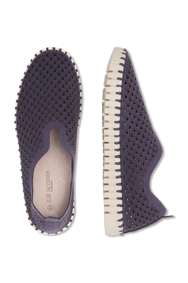 ILSE JACOBSEN Ilse Jacobsen Women's Tulip Laser Cut Out Shoe Dark Indigo Navy Blue - 3