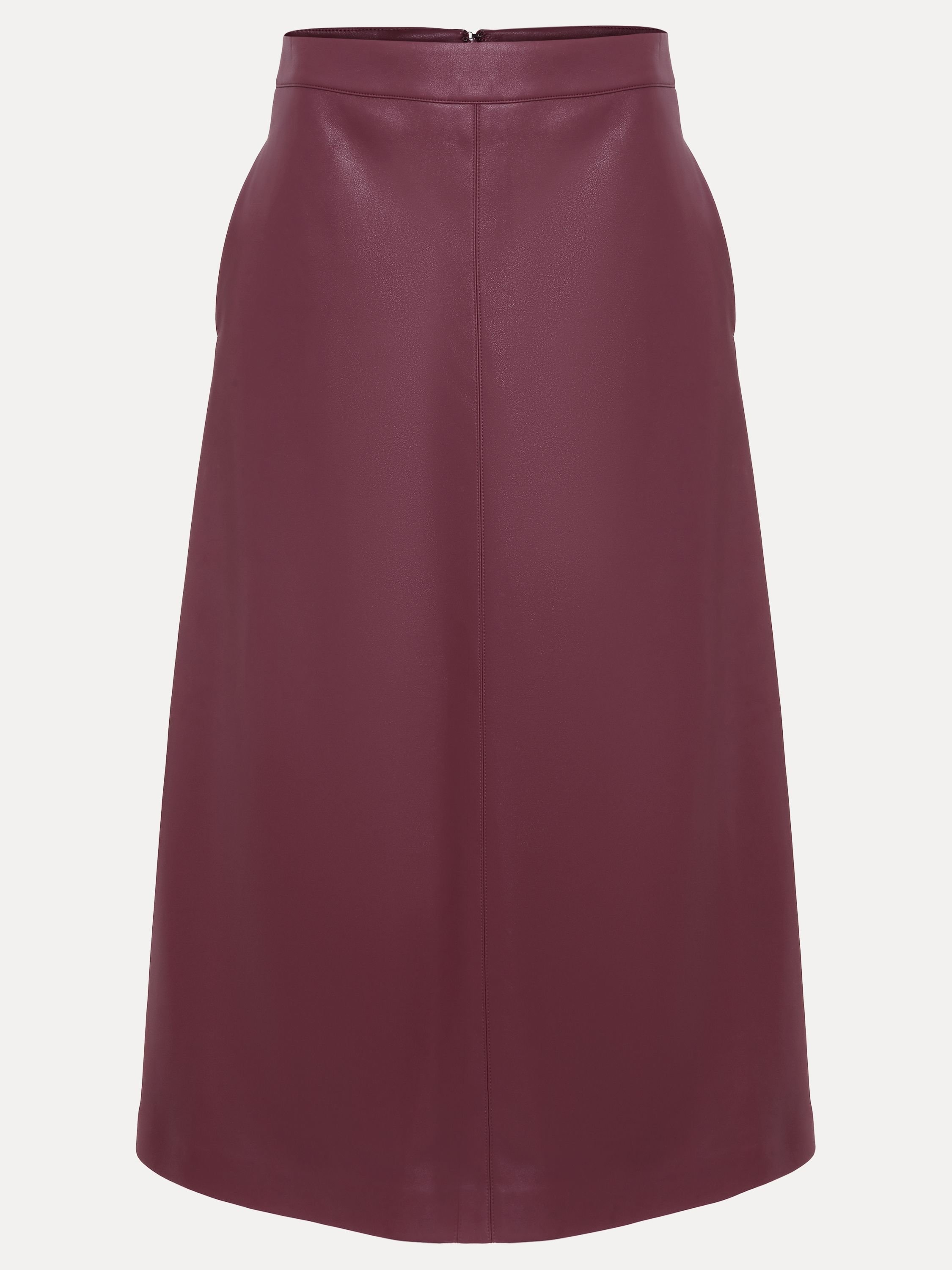 Phase Eight Phase Eight Women's Antoinette PU Midi Skirt in Wine - 2