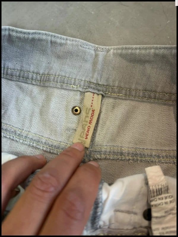 Vero Moda Vintage Grey Denim Mini Skirt - UK 10