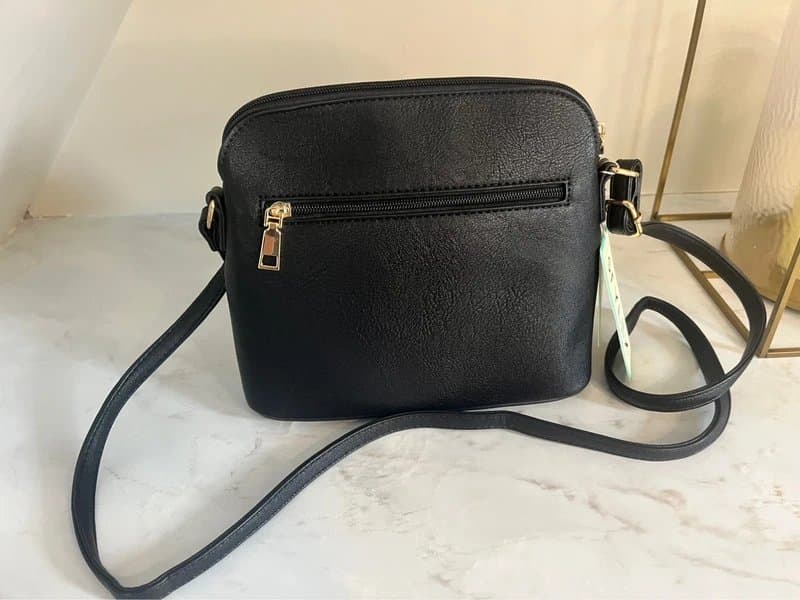 Stylex Stylex Black Gold Paisley Floral Print Tassel Zip Shoulder Bag New with Tags