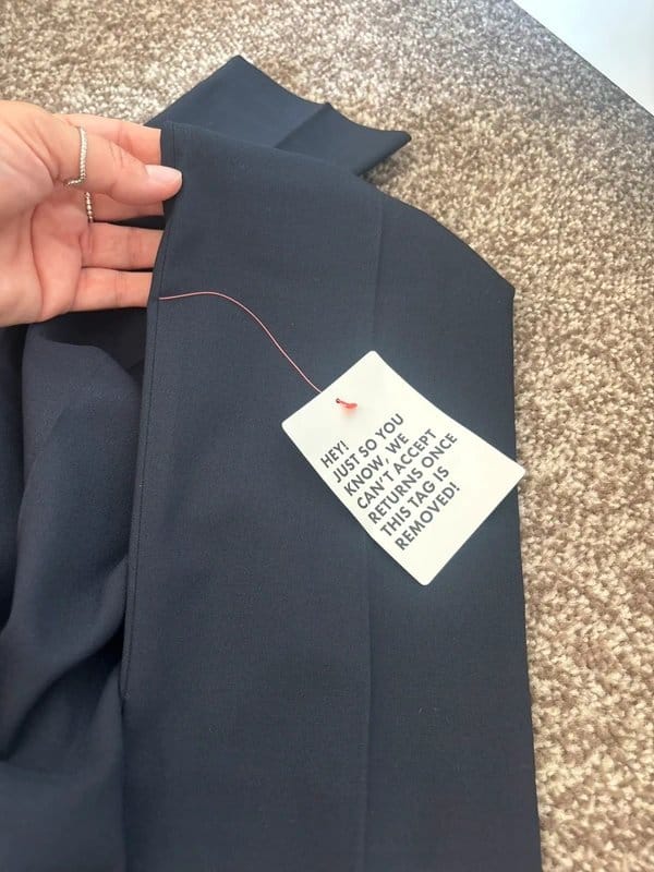 ASOS Navy Wool Blend Suit Trousers