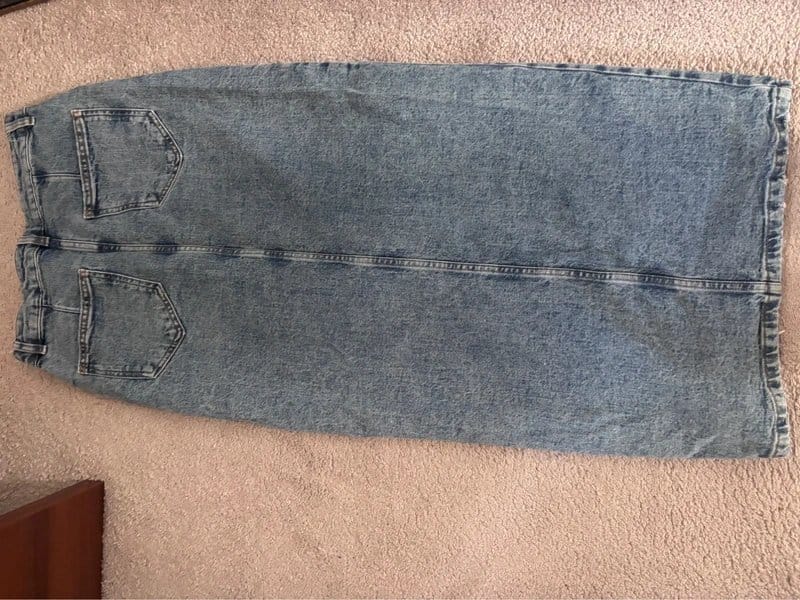 ASOS Design Blue Denim Maxi Skirt