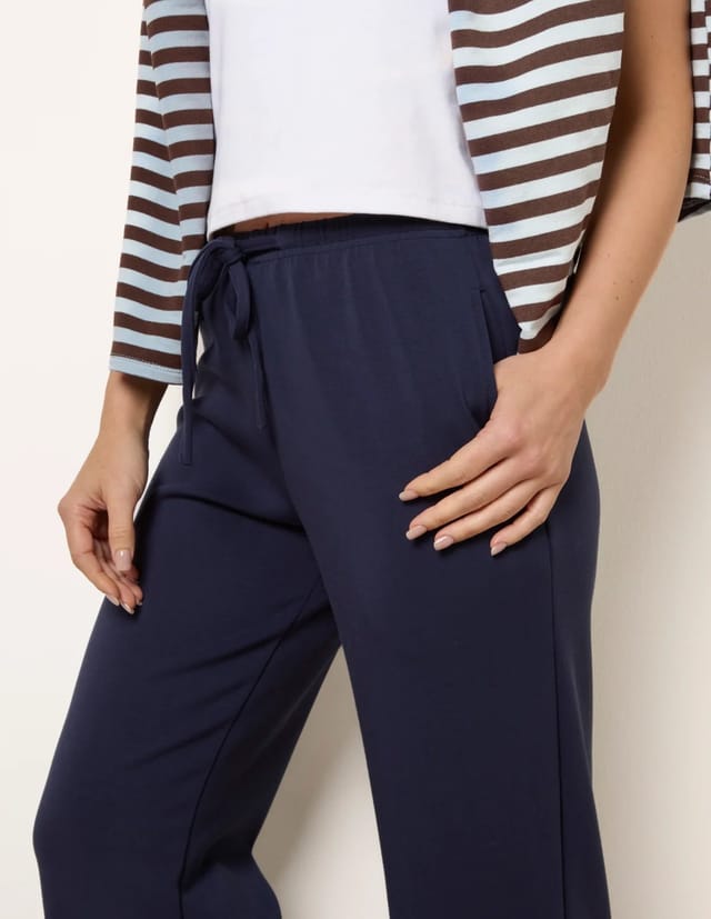 Blue Vanilla Drawstring Soft Jersey Joggers - 3