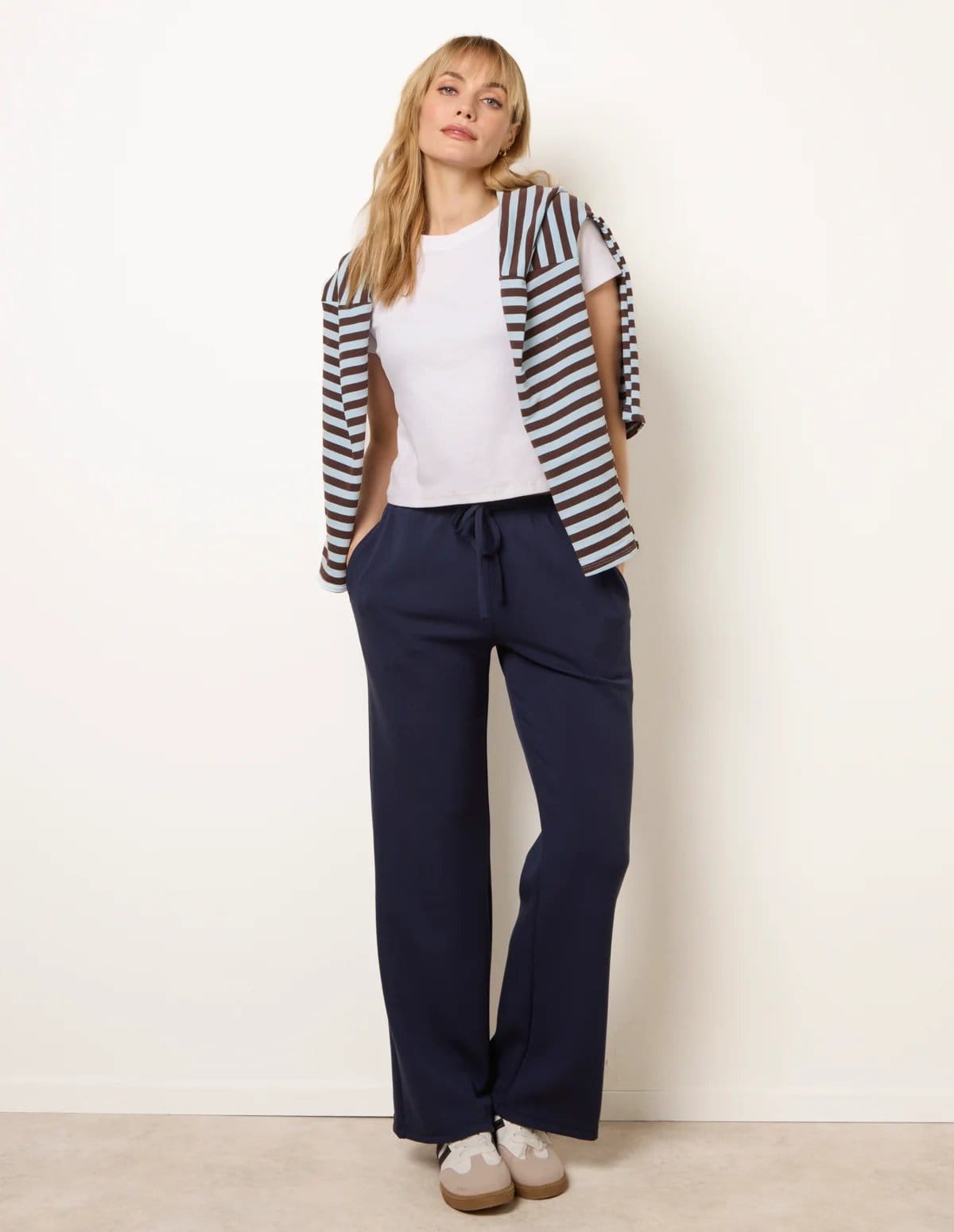 Blue Vanilla Drawstring Soft Jersey Joggers - 4