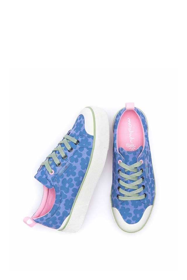 Moshulu Moshulu Women's 'Levan' Chunky Canvas Trainers in Light Blue - 2