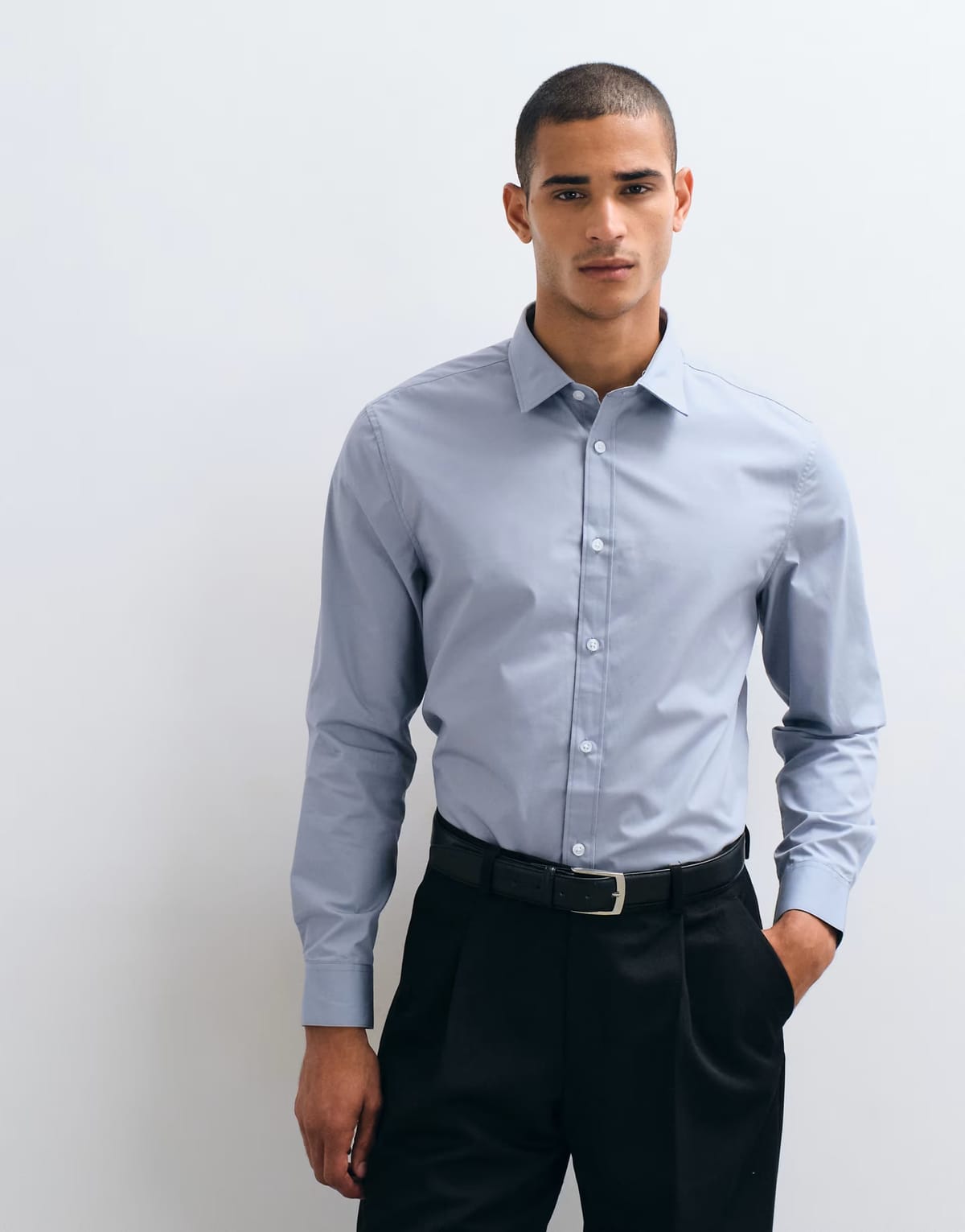 ASOS ASOS DESIGN regular smart shirt in light blue - 1