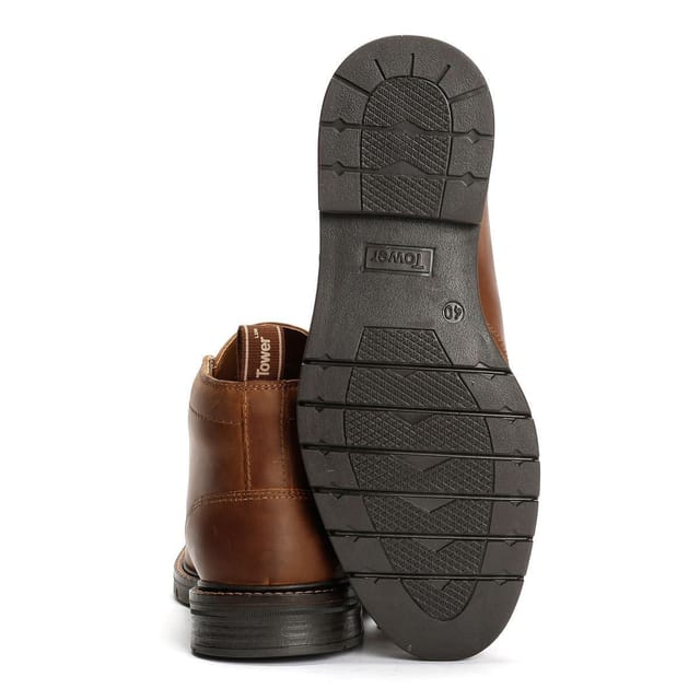 TOWER LONDON TOWER LONDON Men's Mens Armour Leather Chukka Boots in Brown - 2