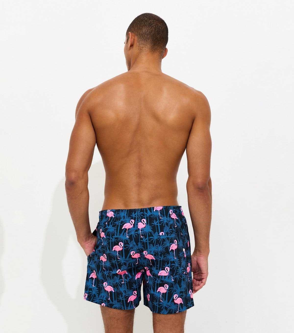 jack & jones Men's Navy Relaxed Fit Flamingo Print Swim Shorts Jack & Jones New Look - 4