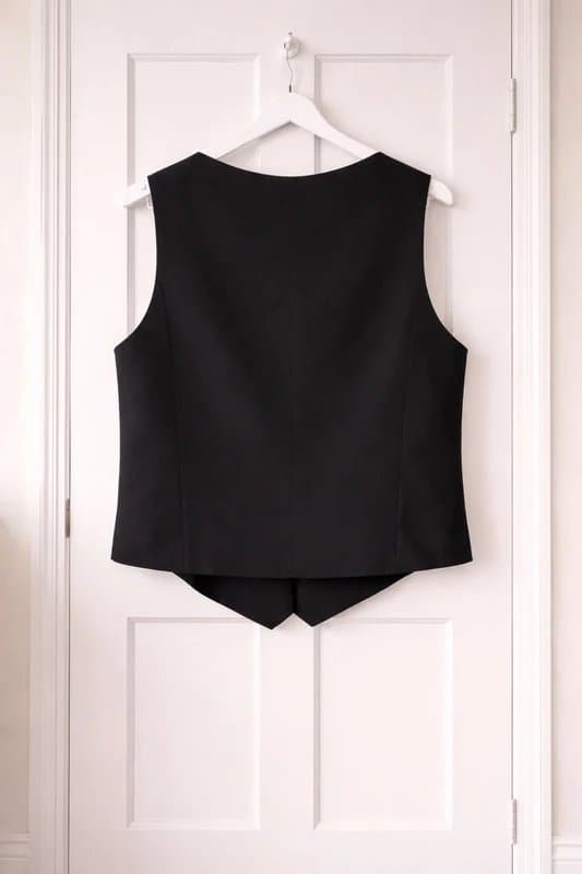 New Look New Look Black Waistcoat – Size 12 Petite – New Without Tags