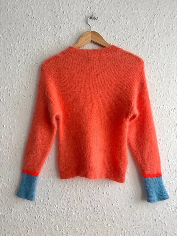 Essentiel Antwerp Essentiel Antwerp Bracking Fluffy Mohair Wool Coral Orange Jumper - Size S (RRP£220)