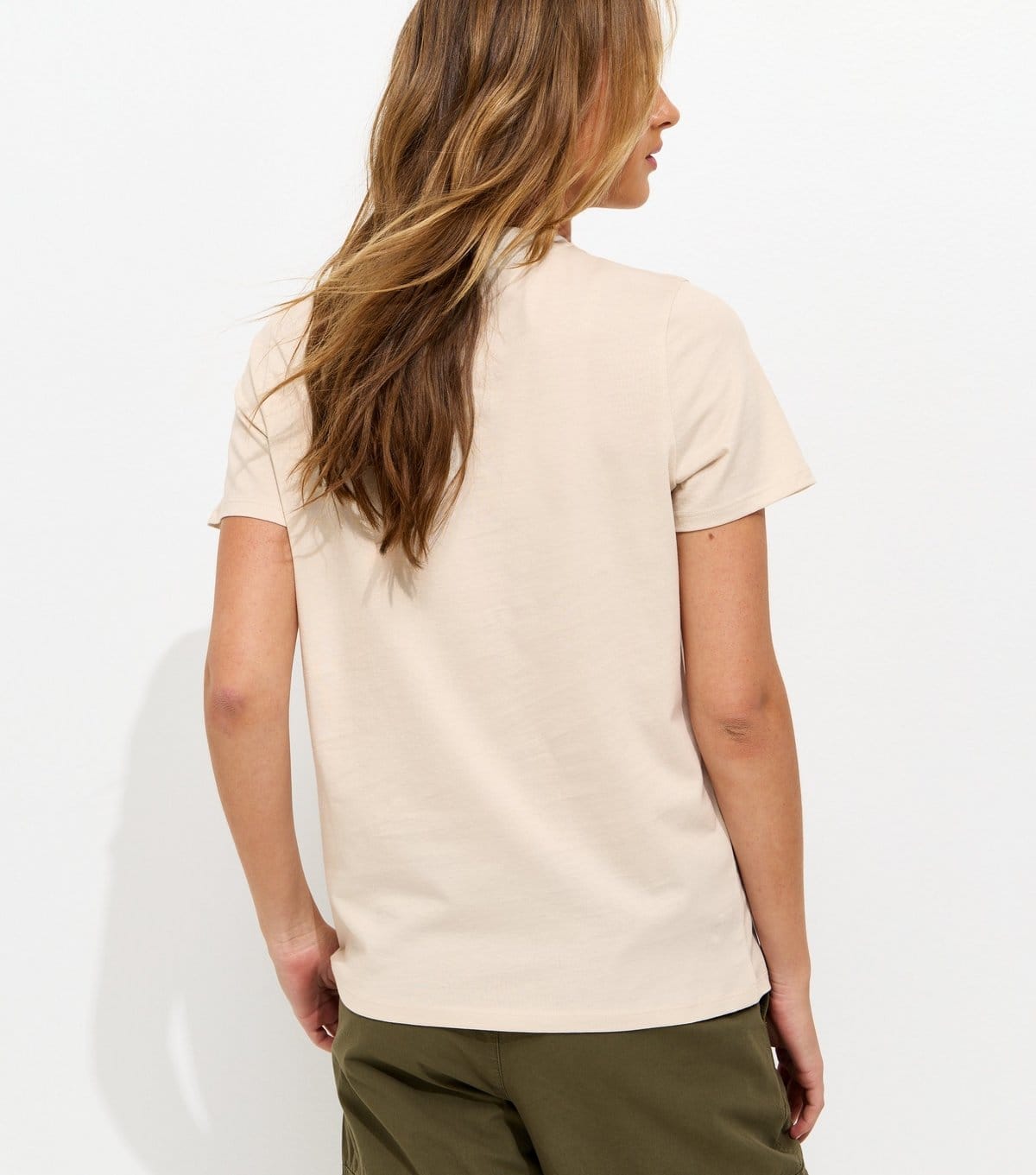 New Look Women's Stone Cotton Crew Neck T-Shirt New Look - 4
