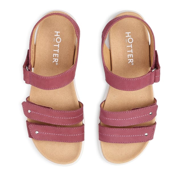 Hotter Hotter Women's Wide Fit 'Venice' Sandals in Dusty Pink - 3