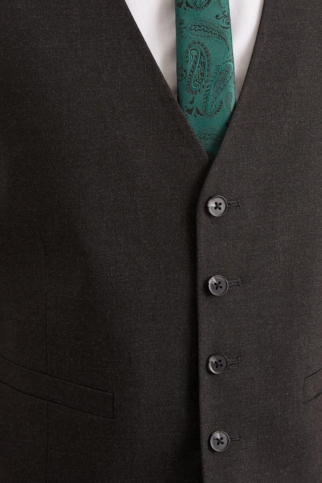 Burton Burton Men's Charcoal Essential Waistcoat - 2