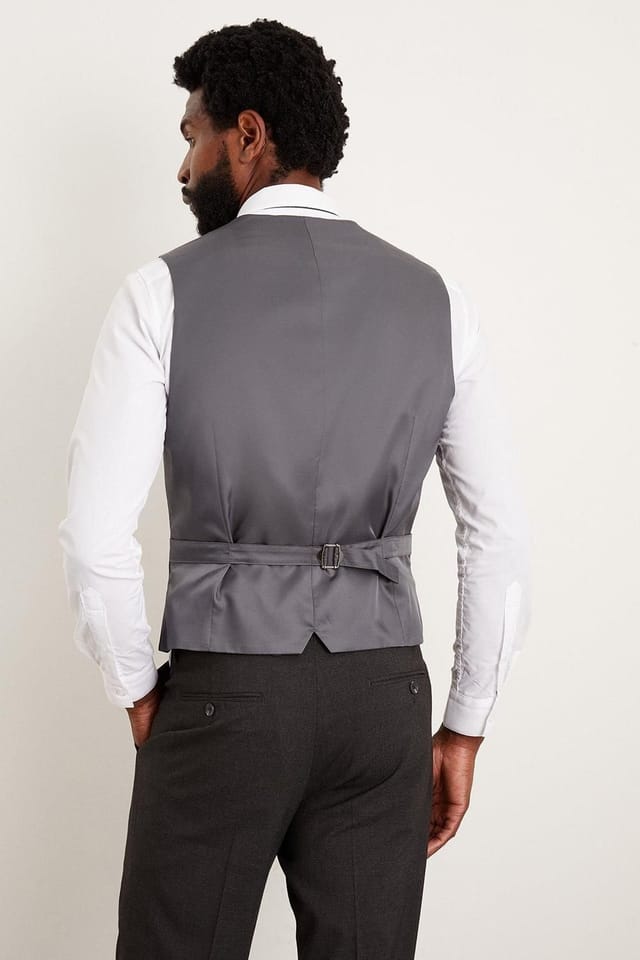 Burton Burton Men's Charcoal Essential Waistcoat - 3