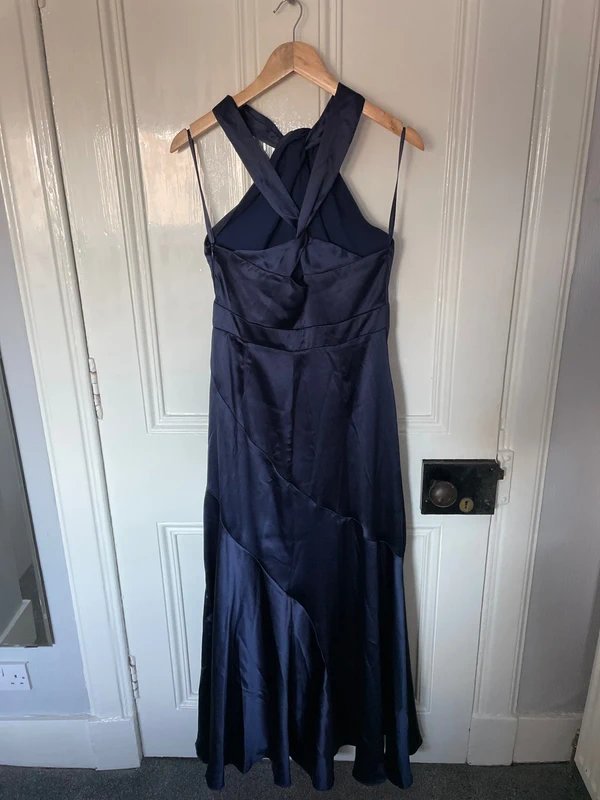 ASOS blue satin formal dress - 1