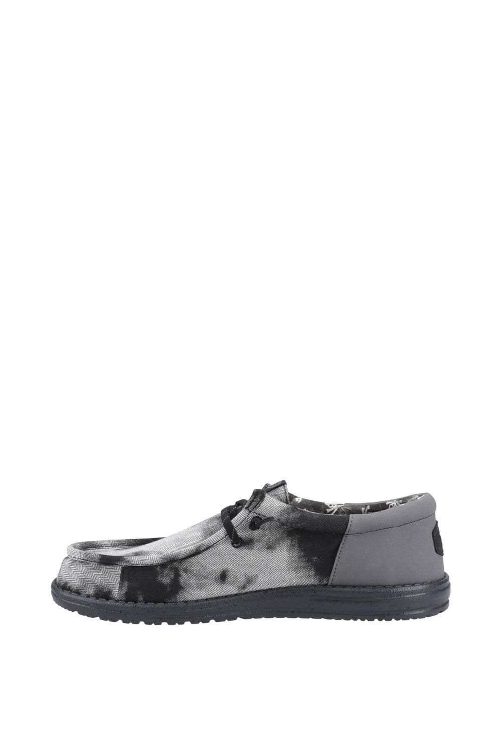 HEY DUDE Hey Dude Men's Wally Funk Overdye Shoe in Black - 4