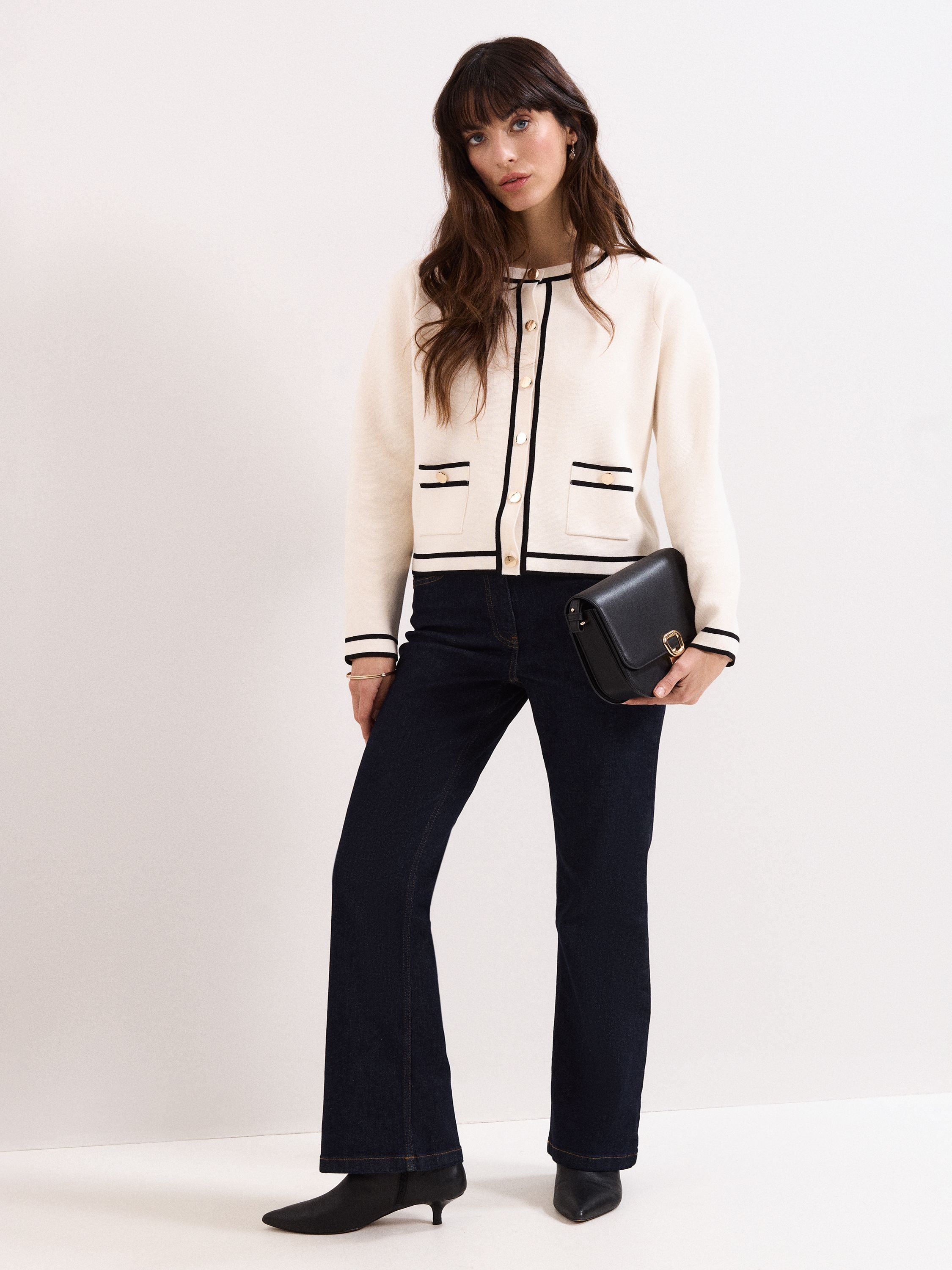 Phase Eight Phase Eight Women's Lola Button-Front Knit Cardigan in Off-White - 2