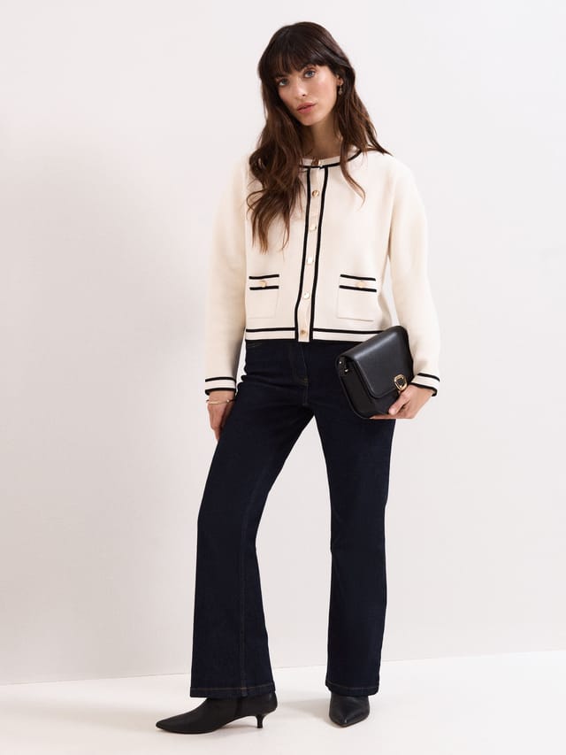 Phase Eight Phase Eight Women's Lola Button-Front Knit Cardigan in Off-White - 2