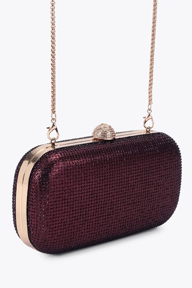 Carvela Carvela Women's 'Cecilia Hard Clutch' Bag in Dark Red - 2
