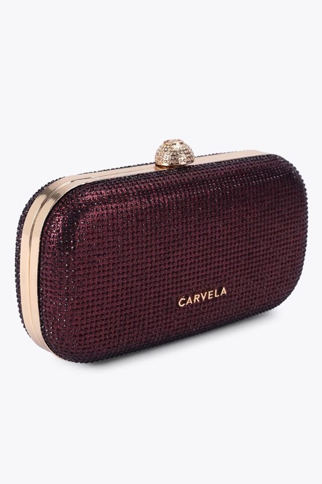 Carvela Carvela Women's 'Cecilia Hard Clutch' Bag in Dark Red - 3