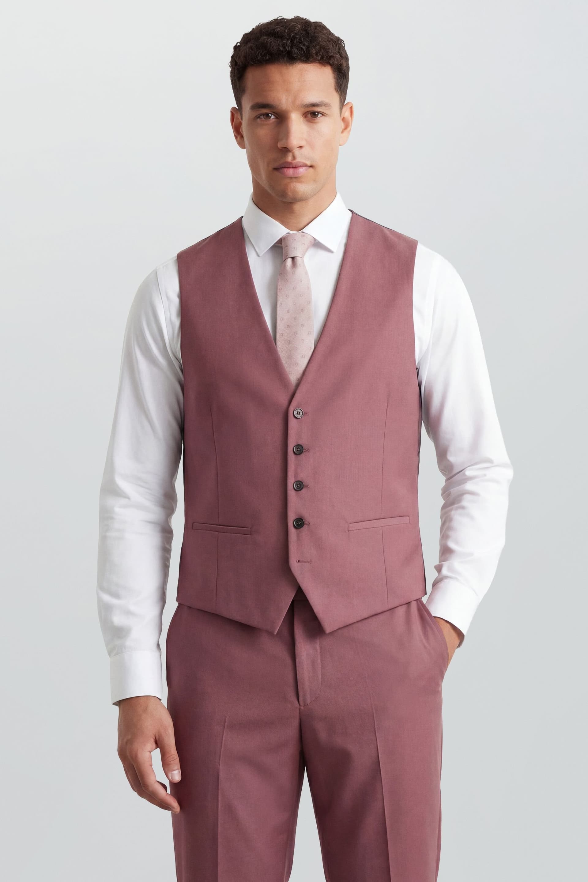 Burton Burton Men's Dark Pink Waistcoat