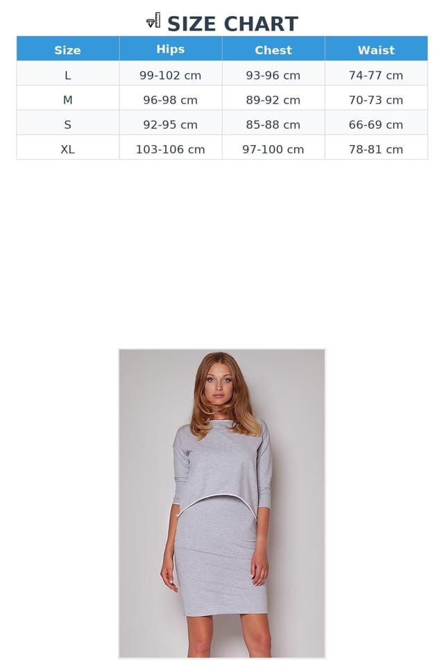 Love Lace Love Lace Women's HIT Cotton Dress Boat Neck Blouse Skirt Style in Grey - 2