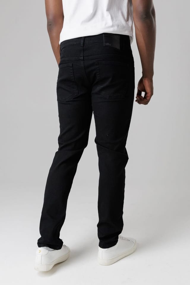 Tokyo Laundry Tokyo Laundry Men's Slim Fit Cotton Blend Jeans in Black - 2