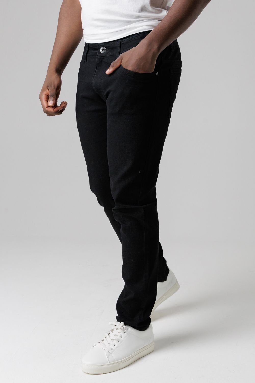 Tokyo Laundry Tokyo Laundry Men's Slim Fit Cotton Blend Jeans in Black - 3