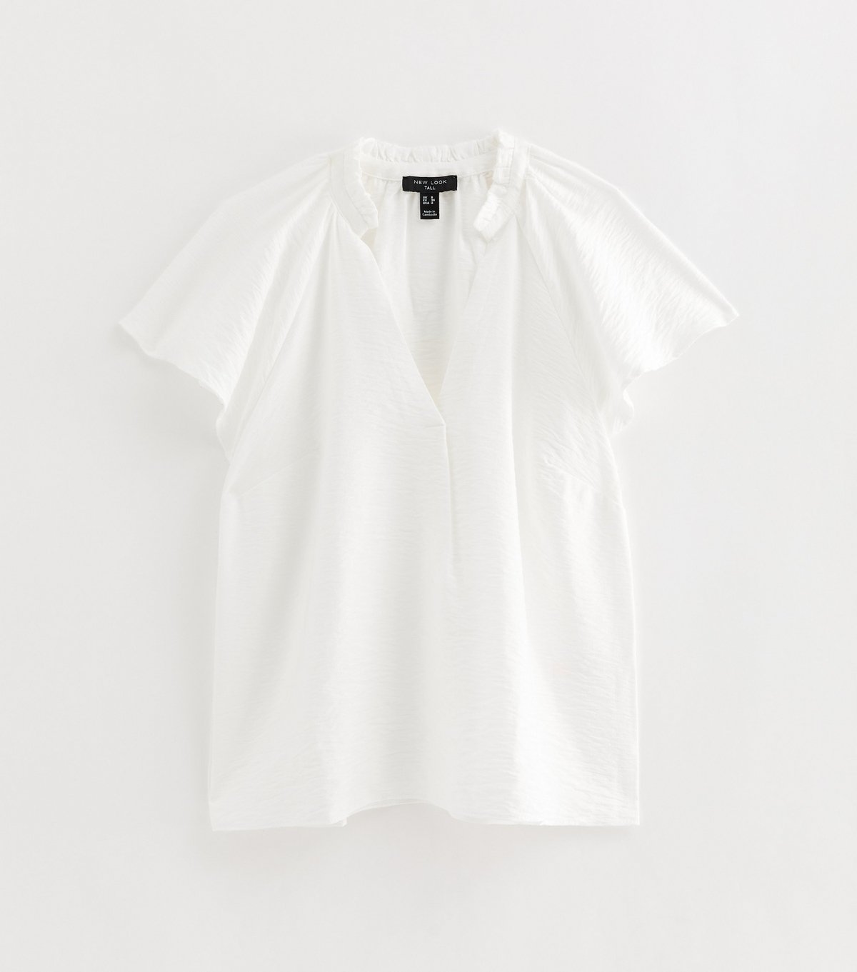 New Look Women's Tall Cream Flutter Sleeve Blouse New Look - 1