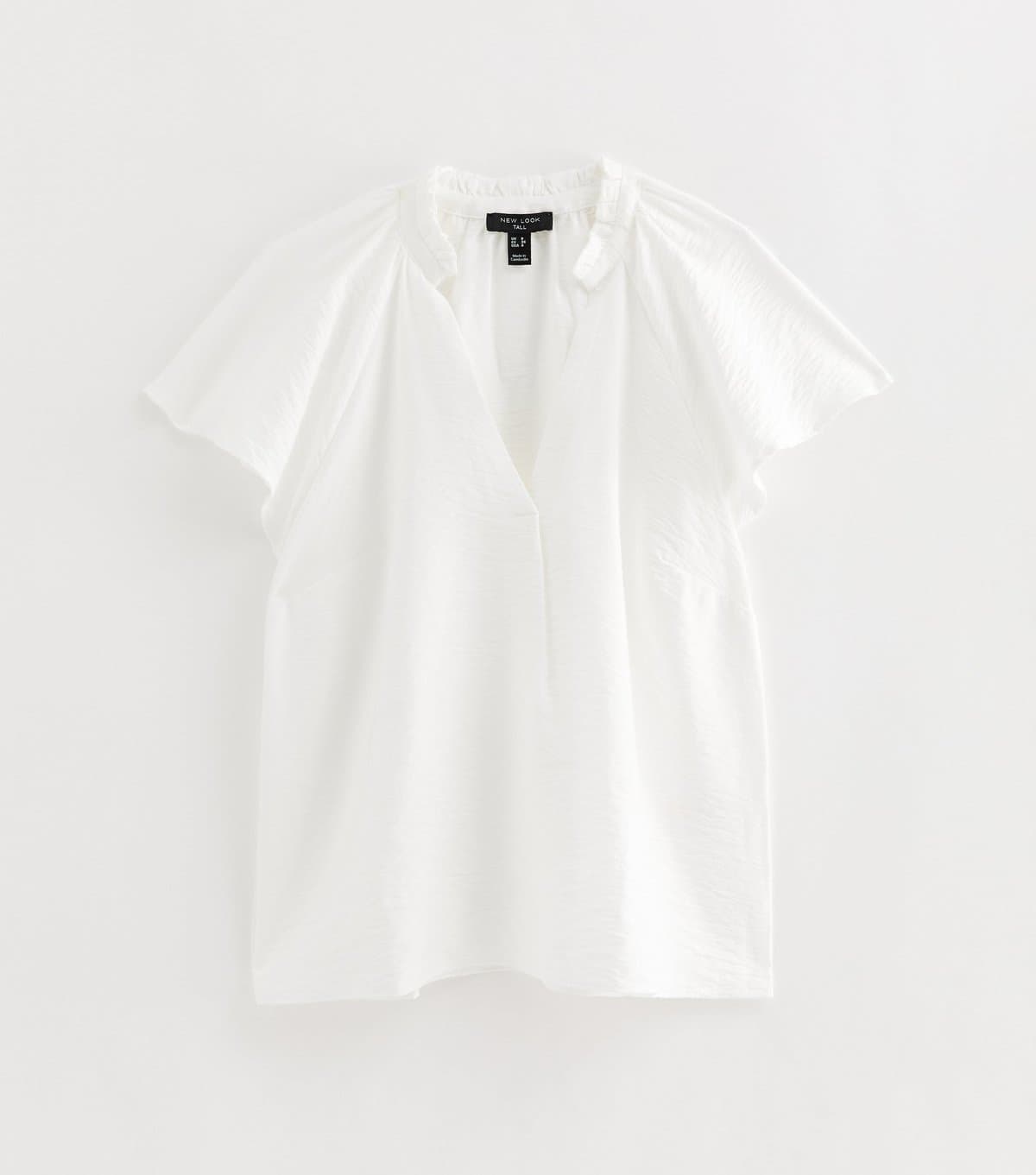 New Look New Look Cream Flutter Sleeve Blouse