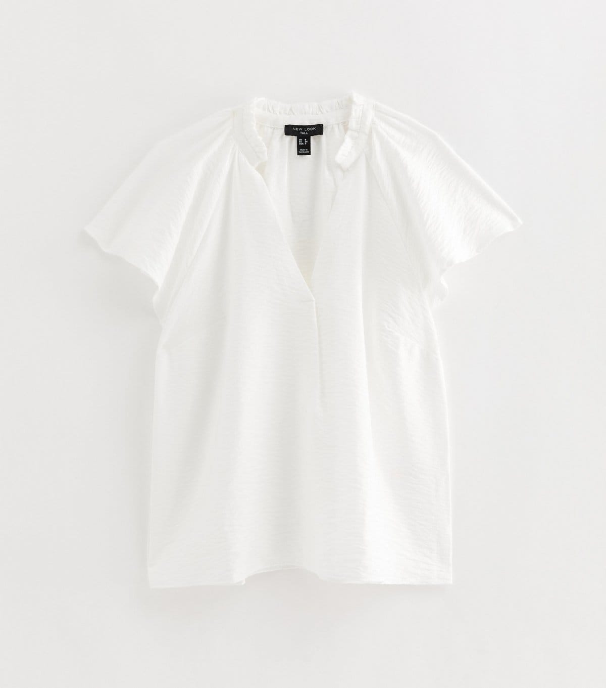 New Look Cream Flutter Sleeve Blouse