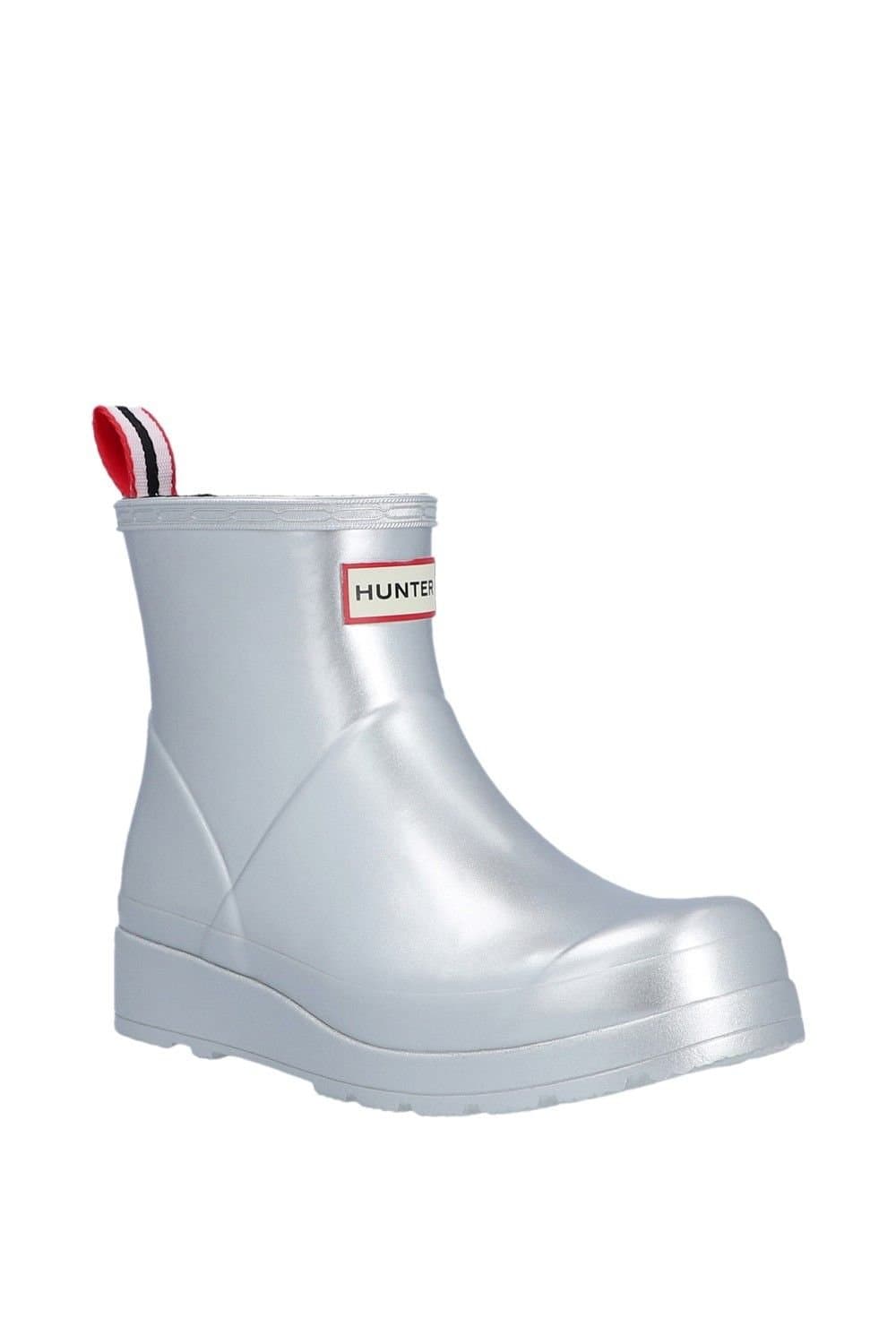 Hunter Hunter Women's Play Short Boot Metallic in Silver
