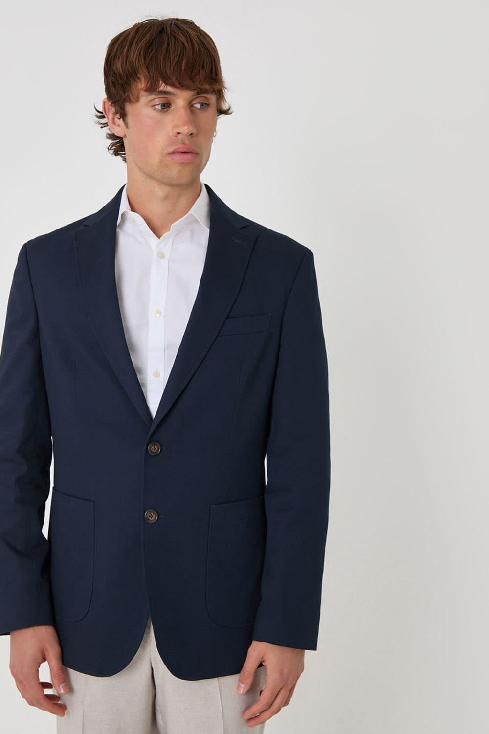 Threadbare Threadbare Men's Navy Cotton Blazer